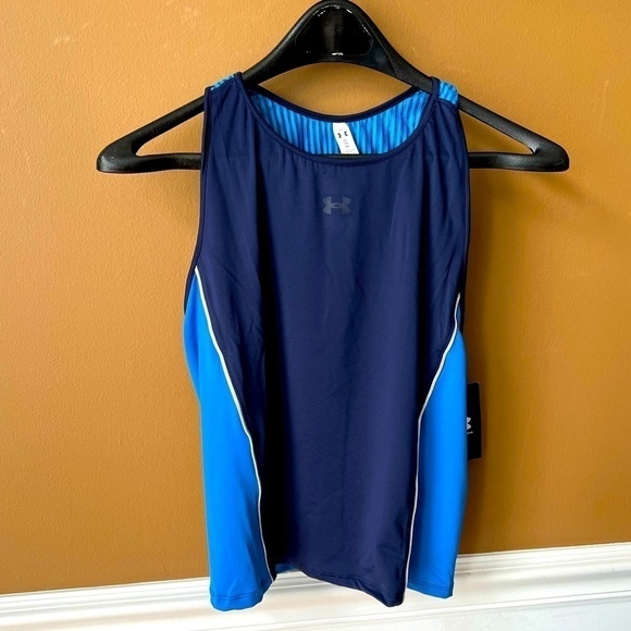 Under Armour Women’s Blue HeatGear Workout Tank Brand New - Picture 5 of 10